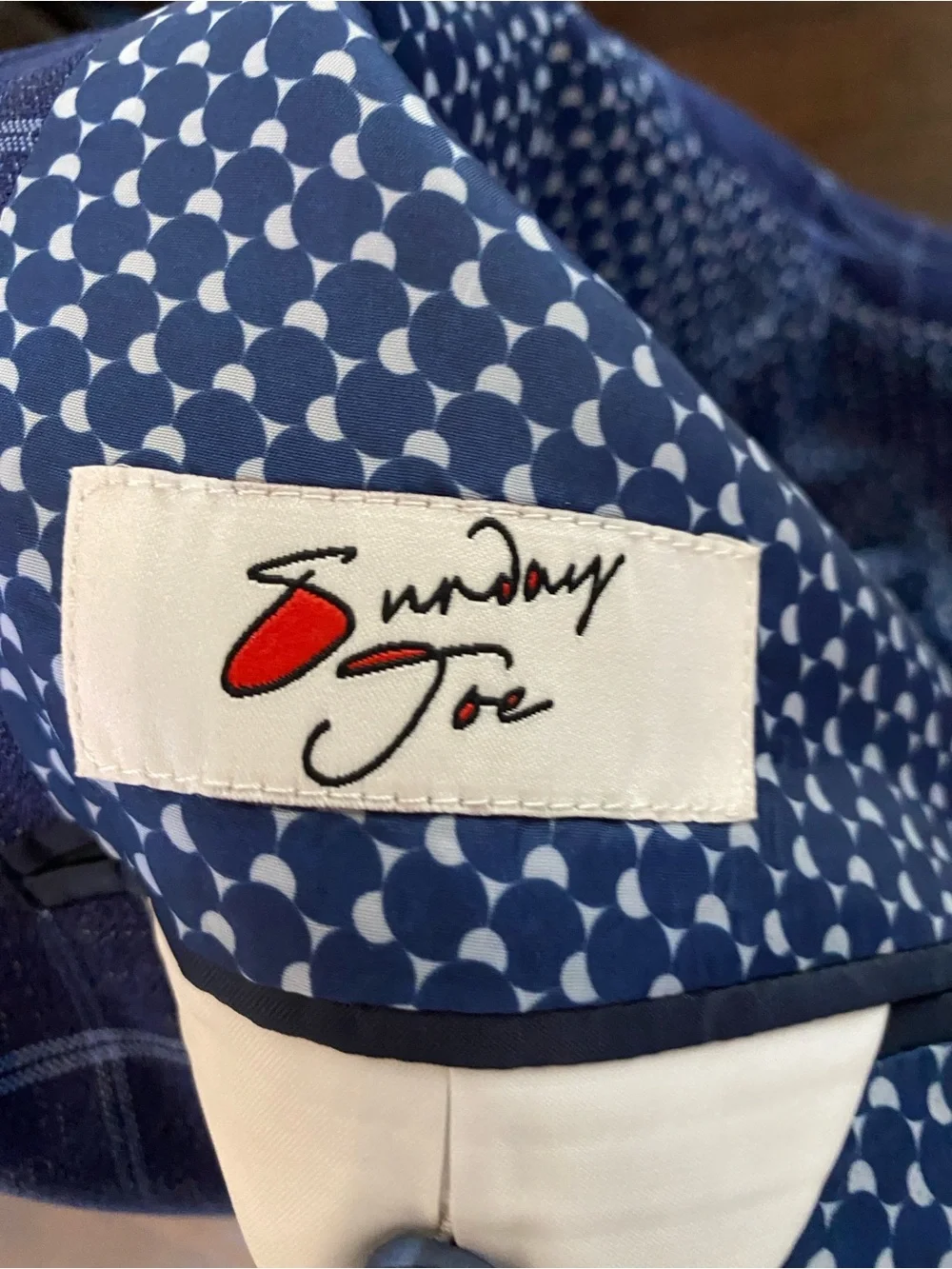 Sunday joe long sleeve two button check pattern coat men’s size 46R
